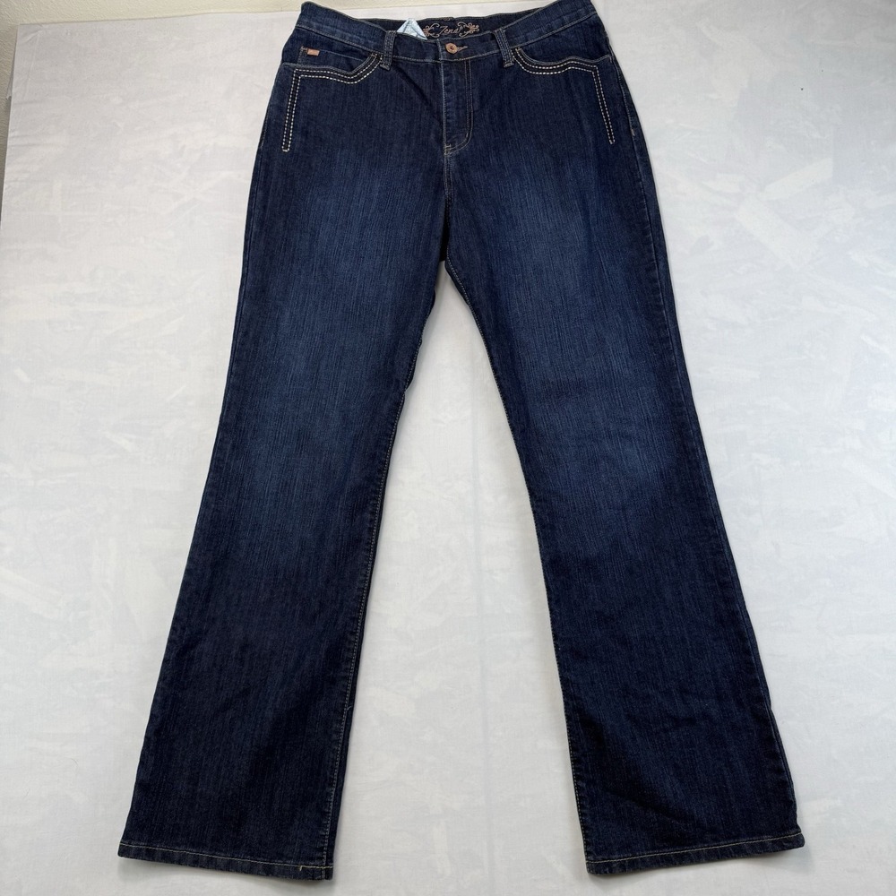 Zena Jeans Womens 12 Bootcut Flare Dark Wash Stretch Y2K Denim